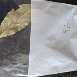 My one side, sorry, lonely, bay leaf... That I guess I paid $2 for!