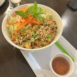 Grilled shrimp vermicelli