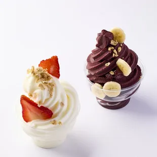 Cool down with our Probiotic Frozen Yogurt or Acai + Guarana cups.