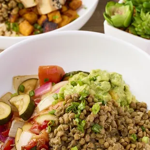 Fuel your day with our vegan Lentil Power Bowl! High in fiber and rich in flavors and fresh veggies and rice.