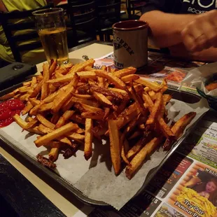 Tray of fries, something they are famous for
