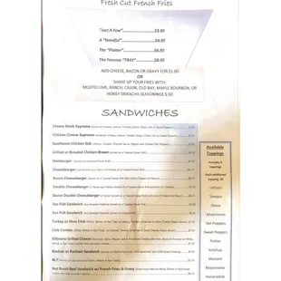 Menu, page 2