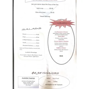 Menu, page 3