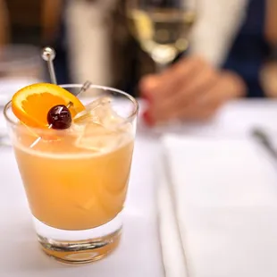 Maple Stone Sour $14 "bourbon, lemon, orange maple, angostura bitters"