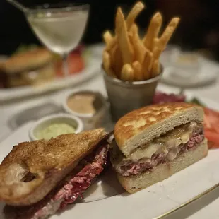 This is their split &amp; merry. Half pastrami half hamburger with taleggio cheese. Their djon is the best I've ever had!