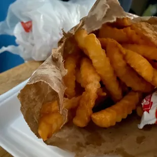 Best Fries in town! Perfectly seasoned with a great soft inside with a nice crunch on the outside. They&apos;re perfect.