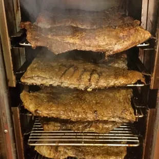 smoke coming out of an oven