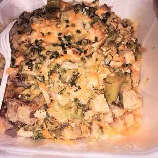 Chicken and broccoli potato