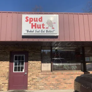 the front of the restaurant
