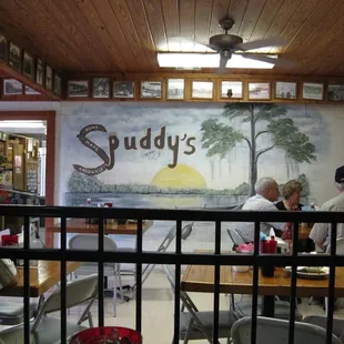 Spuddy's mural inside