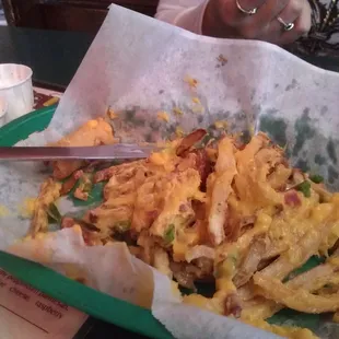 Grossest cheese fries...ever. Stay away from this trash! My cat can make better food!