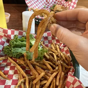 Super greasy limp luke warm fries.