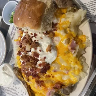 Bacon ham cheese sour cream