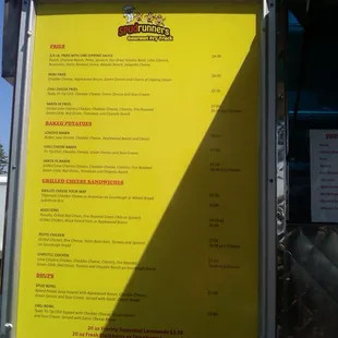 Menu - More than just fries and potatoes.