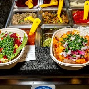 a variety of food items