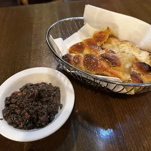 Bread  and olive tapenade