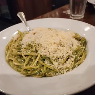 Linguine Al Pesto with chicken.