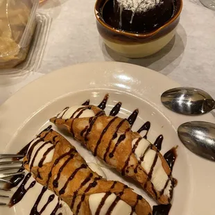 Spumoni (top) and Cannoli (bottom)