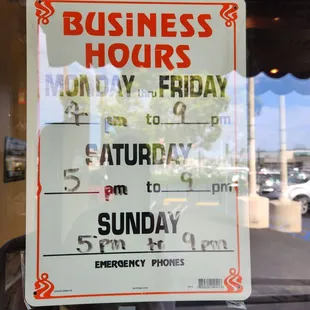 One hour earlier during the week.