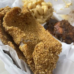 Catfish Meal with yams Mommie Candied Yams and Spunkie Mac &amp; Cheese 9.7/10