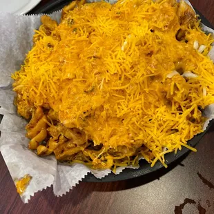 Buffalo chicken waffle fries