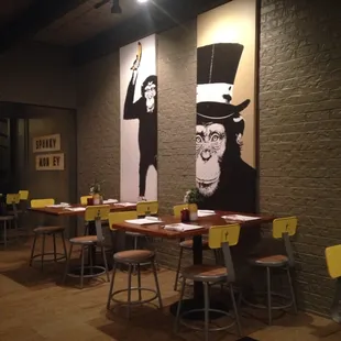 Dining room at the new spunky monkey!