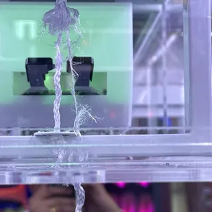 They let cable lean on the side, way from the blade.