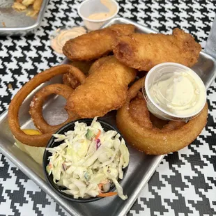 Fish and onion rings