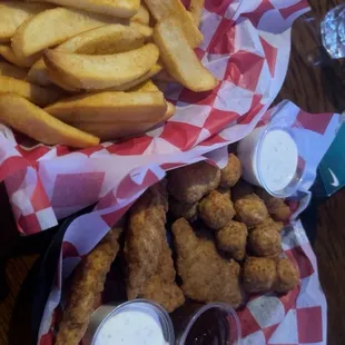 fish and chips, fish, food, seafood