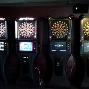 Dart boards in back bar.