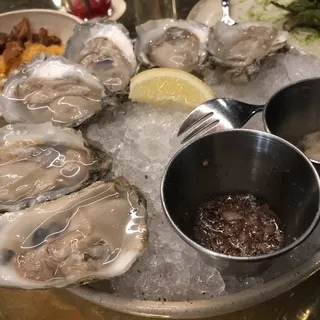 6 Raw Atlantic Oysters