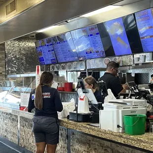 a woman ordering food