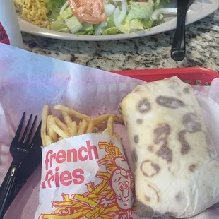 Chicken Kabob Plate &amp; Gyros Sandwich