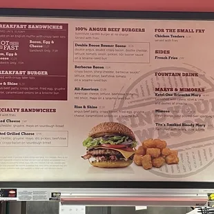 Menu, Square 1 Burger, Tampa Airport