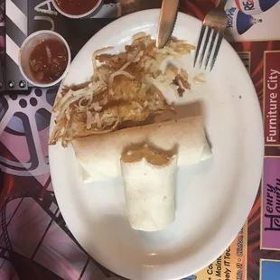 Breakfast burritos w/o meat.