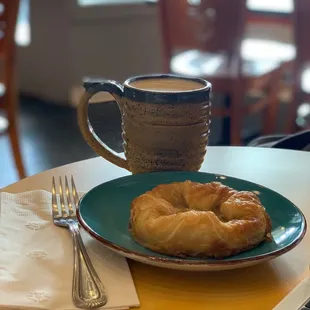 Apple danish and Honey Vanilla Latte