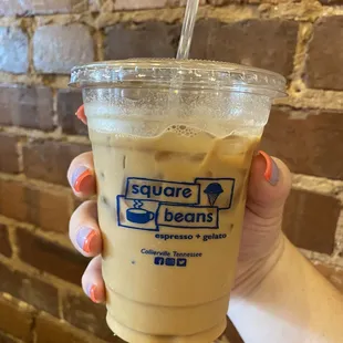 Iced latte.