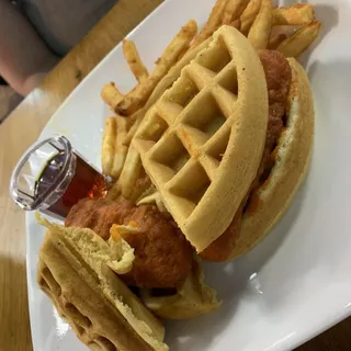 Spicy Chicken & Waffle Sliders