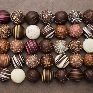 a variety of chocolates