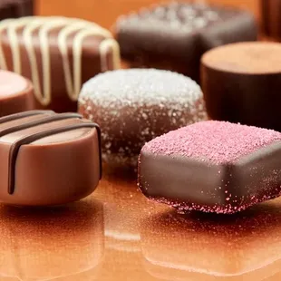 a variety of chocolates