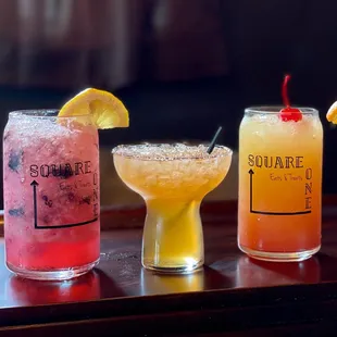 Signature Cocktails
* Blueberry Vodka Fizz
*Mango Habanero Whiskey-rita
*Rum Punch