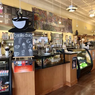 the interior of a coffee shop