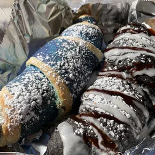 Blueberry Vegan Croissant, Chocolate Croissant