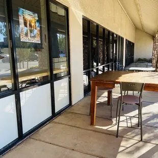 Outside seating