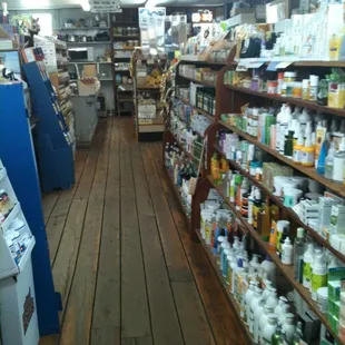 a wide aisle of goods