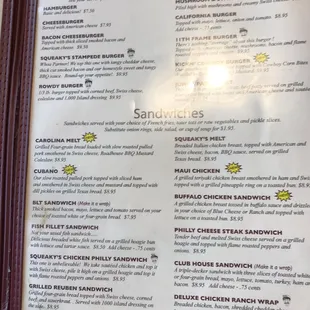 Full menu