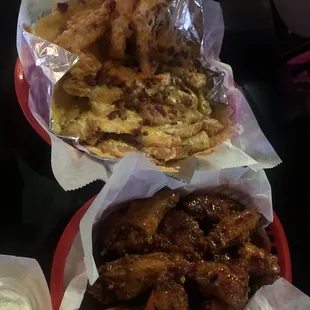 Blazon Bubba Wings and Spicy Loaded Fries