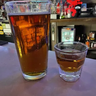 Beer and bourbon!