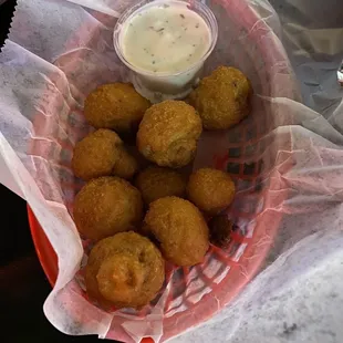 Deep fried mushrooms