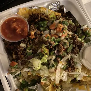 Beef nachos